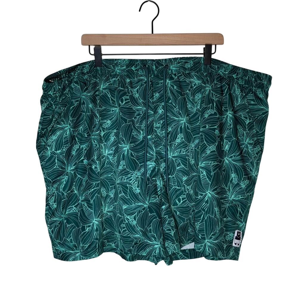 MEEKOS BY KING SIZE big and tall tropical vacation wear swim trunks 4X